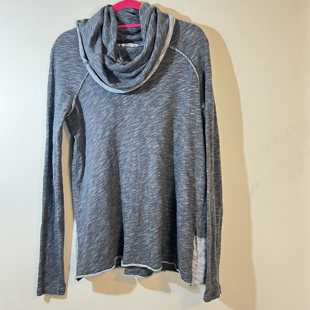 Free People FP Beach Cocoon Neck Gray 100% Cotton Sweatshirt sz One Body XS/S